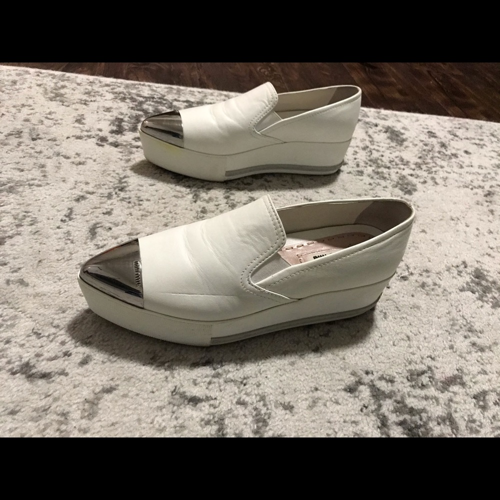 Miu Miu Napa leather slippers